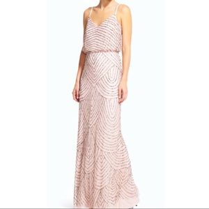 Adrianna Papell beaded Art Deco blouson dress